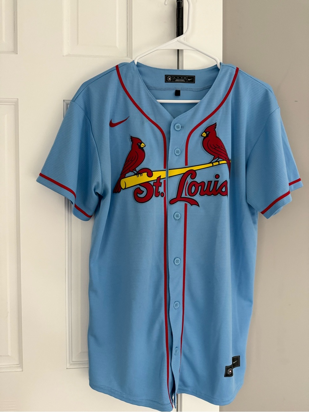 Nike Kids Light Blue St. Louis Cardinals Jersey with Red Trim